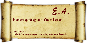 Ebenspanger Adrienn névjegykártya